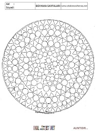 Mandala boyama sayfaları